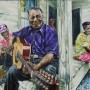  Big Joe Williams sitzend Acryl