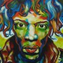 Jimi Hendrix Portrait Acryl